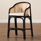 Bali & Pari Miranda Modern Bohemian Two-Tone Black and Natural Brown Rattan Counter Stool 235-13347-ZORO - alternate 8
